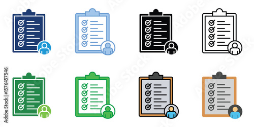 List Icons Set Vector Multiple Style Collection