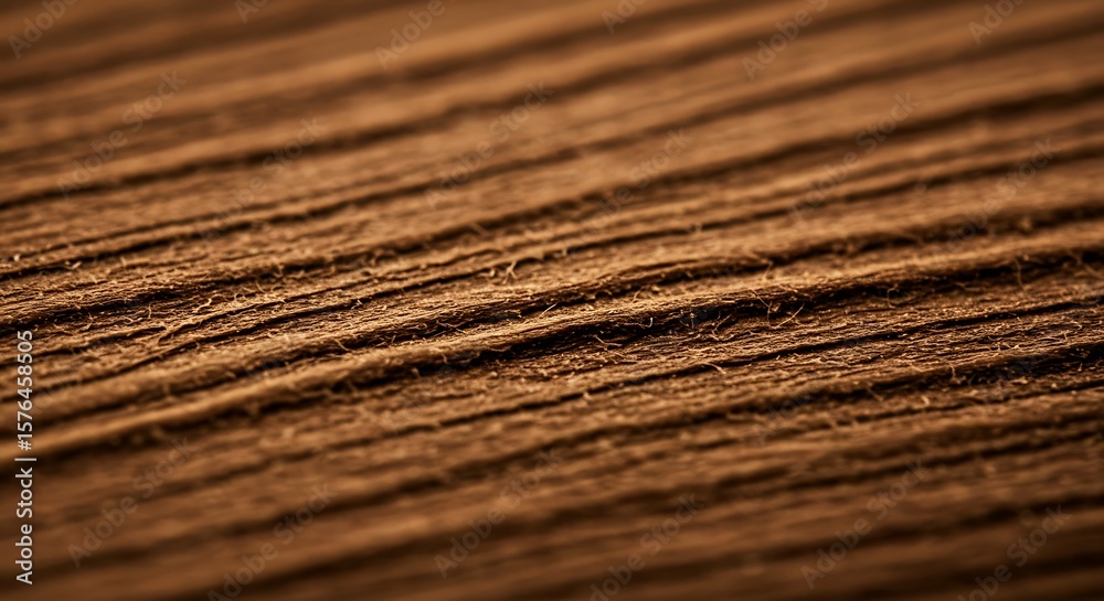 Fototapeta premium Textured Brown Wood Grain, Macro Close-up, Rough Surface