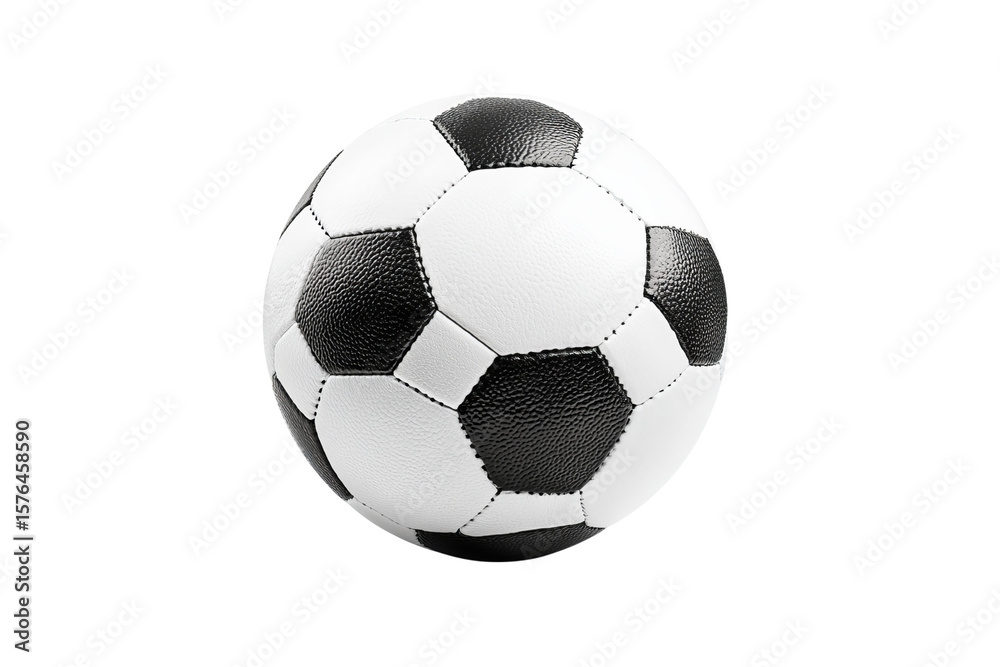 Fototapeta premium Soccer ball on a white isolated white isolated on a transparent background in PNG format.