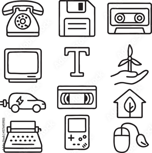set of computer icons