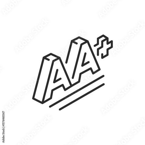 Credit rating icon. Simple credit rating icon for social media app and web design. Vector illustration
