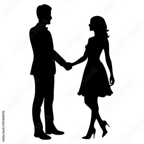 silhouette of a couple