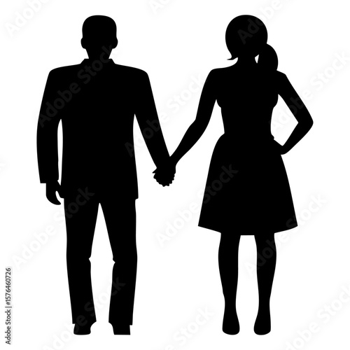 man and woman silhouette
