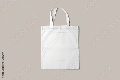 White Canvas Tote Bag Isolated Mockup Shopping Bag Template