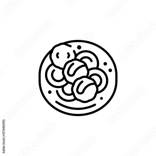 Falafel icon. Simple falafel icon for social media, app and web design. Vector illustration