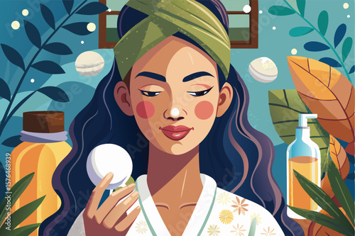 closeup of woman's face aesthetician applying gentle