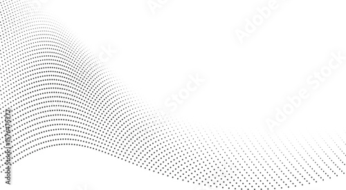 Abstract Grey Dot Wave Pattern Background - Modern Minimalist Design Element for Digital Graphics & Presentations