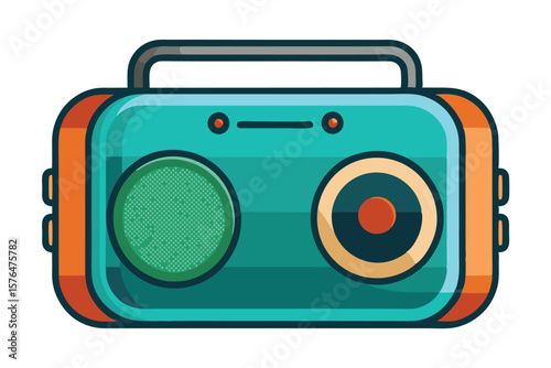 Retro Boombox with a Touch of Modern Flair Vintage Audio Nostalgia
