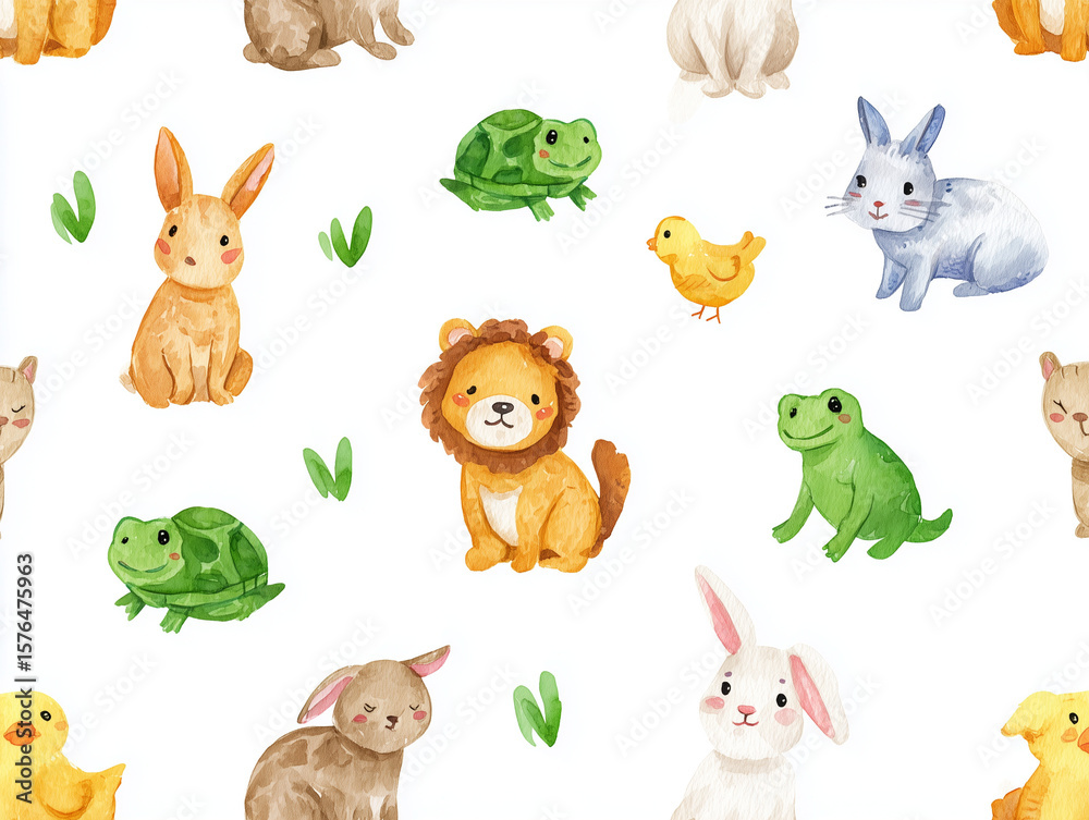 Naklejka premium set of cartoon animals