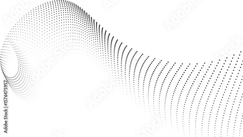 Abstract Grey Dot Wave Pattern Background - Modern Minimalist Design Element for Digital Graphics & Presentations