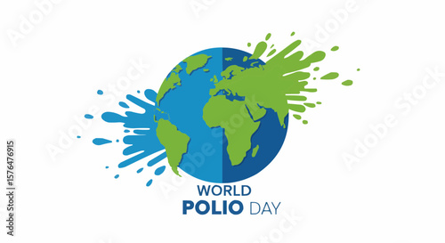 World Polio Day celebration with a colorful earth.