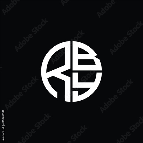 RBY logo RBY icon RBY monogram RBY letter minimalist Circle flat Unique modern abstract logo design.
