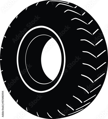 vehicle tire silhouette vector illustration