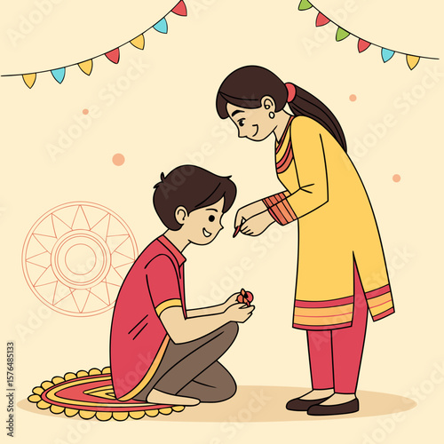 Raksha Bandhan, also known as Rakhi, is a Hindu festival that celebrates the bond between brothers and sisters. It's observed on the full moon day (Purnima) of the Hindu month of Shravana, typically i