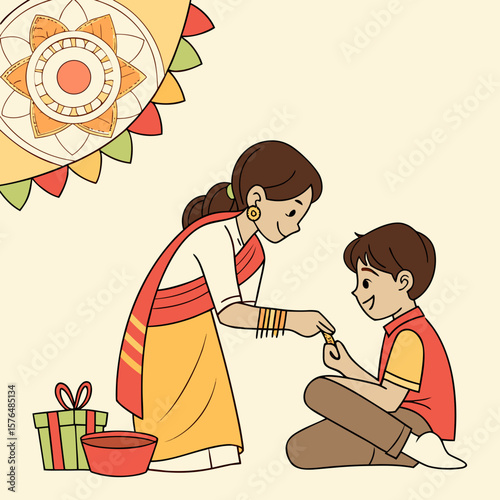 Raksha Bandhan, also known as Rakhi, is a Hindu festival that celebrates the bond between brothers and sisters. It's observed on the full moon day (Purnima) of the Hindu month of Shravana, typically i