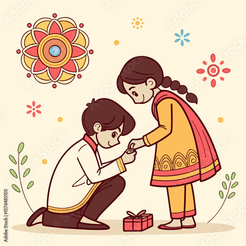 Raksha Bandhan, also known as Rakhi, is a Hindu festival that celebrates the bond between brothers and sisters. It's observed on the full moon day (Purnima) of the Hindu month of Shravana, typically i