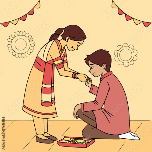 Raksha Bandhan, also known as Rakhi, is a Hindu festival that celebrates the bond between brothers and sisters. It's observed on the full moon day (Purnima) of the Hindu month of Shravana, typically i