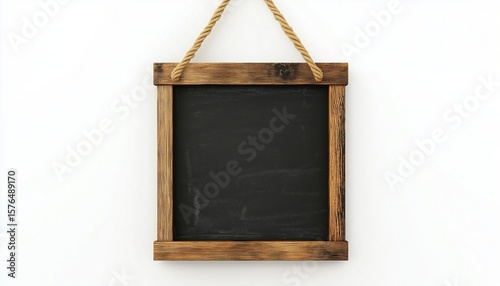 Blackboard Suspended On White Wall