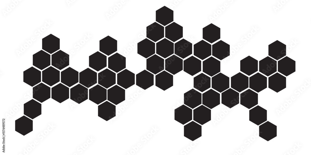 Fototapeta premium Abstract geometric background with a seamless hexagonal pattern, ideal for sports, technology, or business design illustrations