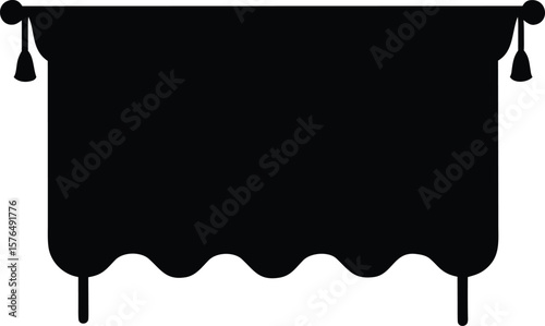 Curtain illustration icon