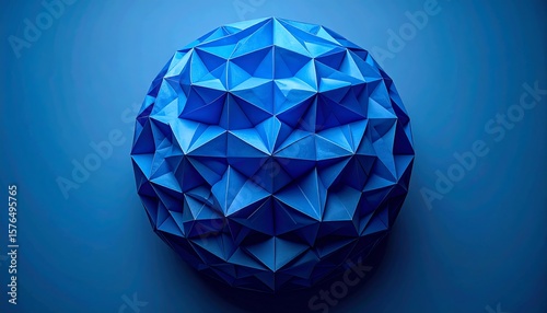 Geometric blue sphere