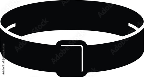 Black belt icon showing fashion and clothes 