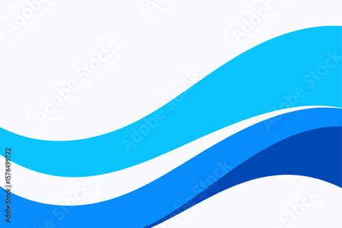 Soft Blue Abstract Waves with Smooth Curves Background