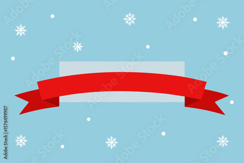 Festive Christmas Vector Background with Snowflakes