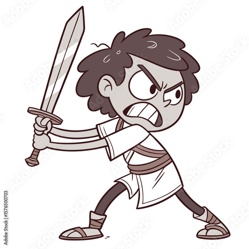 boy with sword