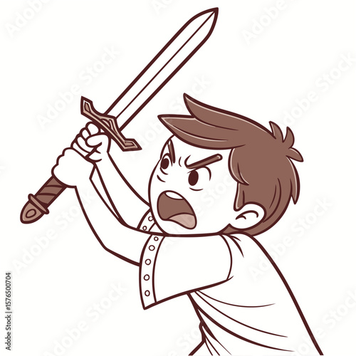 boy with sword