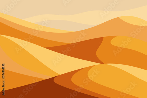 Wavy Desert Dunes with Soft Sunlight and Shadows