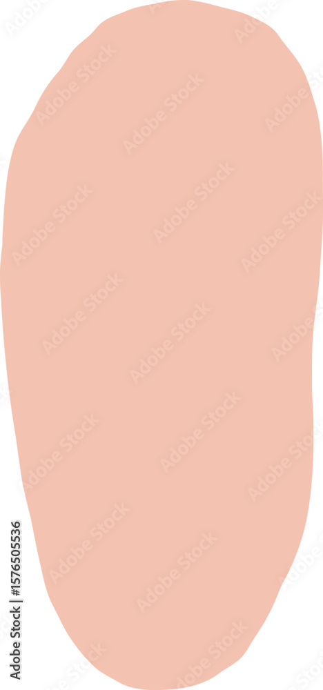 Fototapeta premium Freeform Light Peach Oval Element