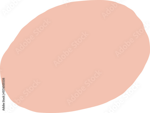 Freeform Light Peach Oval Element