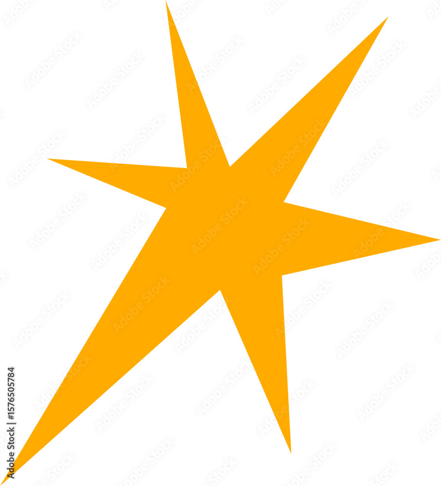 Obraz premium Dynamic Angular Starburst With Elongated Points