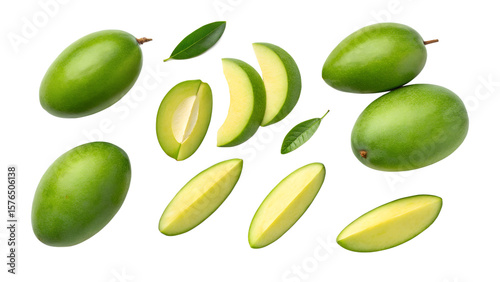 Wallpaper Mural Fresh Green Mangoes Isolated on Clean White Background

 Torontodigital.ca