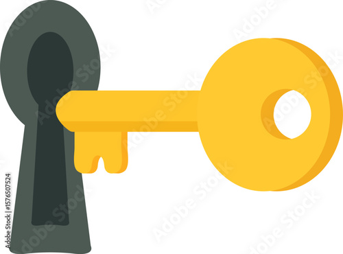 Keyhole and key. Vector stock illustration eps10. Adobe Illustrator Artwork