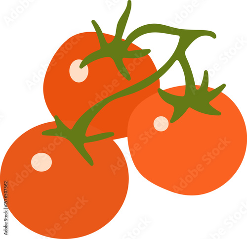 Cherry tomatoes. Vector stock illustration eps10. Adobe Illustrator Artwork
