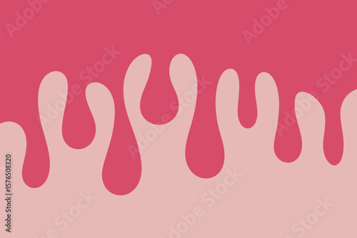 Pink dripping effect design creates an artistic and visually appealing abstract background for various projects with flowing shapes.