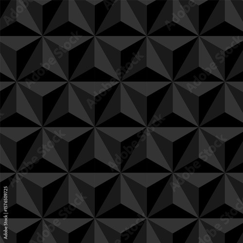 Pattern in gray tones. Geometric background. Seamless 3D gray background. Wrapping, wallpaper, fabric