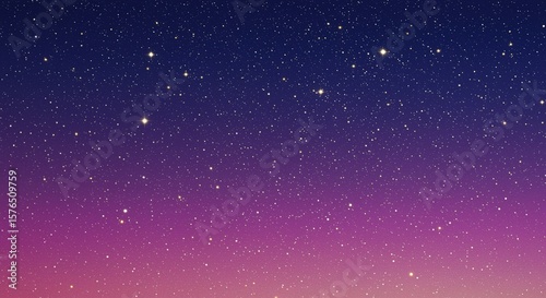 Magical Night Sky, Starry Galaxy Background, Purple Pink Gradien