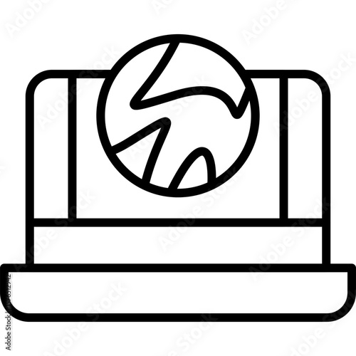 Laptop Global Icon