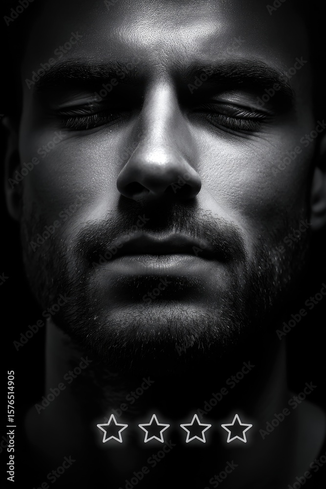 Obraz premium Man's Sweaty Expression