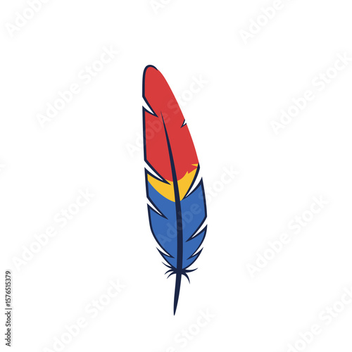 An indigenous amazonian feather headdress vector icon