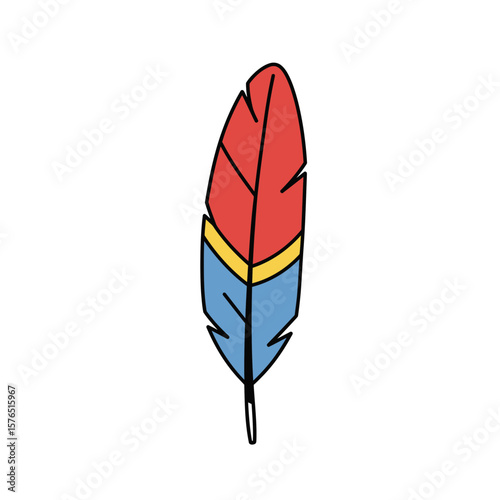An indigenous amazonian feather headdress vector icon