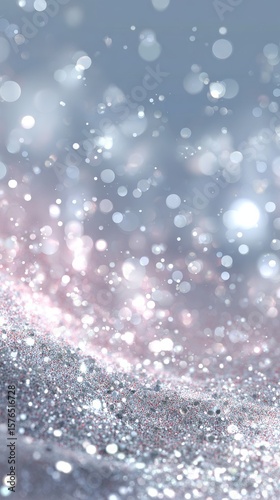 Beautiful Sparkling Bokeh With Light Reflections on a Soft Surface During a C...