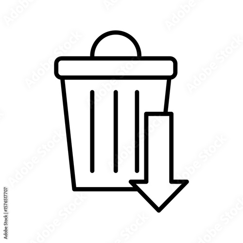 Reduce waste icon, vector pictogram  vector illustration, pictogram isolated on white background. color editable
