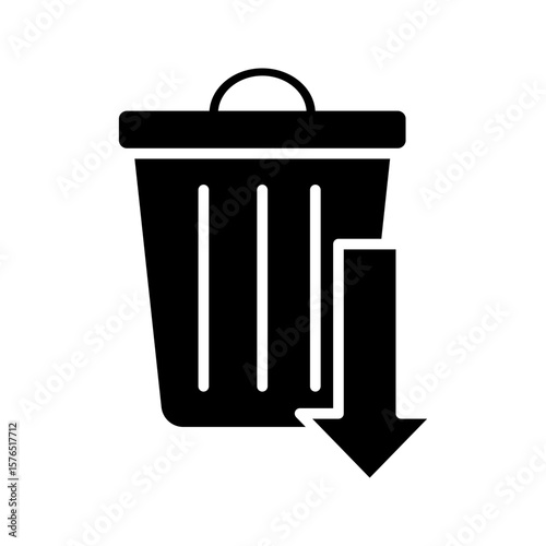 Reduce waste icon, vector pictogram  vector illustration, pictogram isolated on white background. color editable
