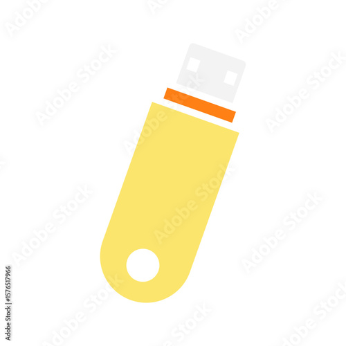 Vector usb flash drive vector icon  vector illustration, pictogram isolated on white background. color editable
