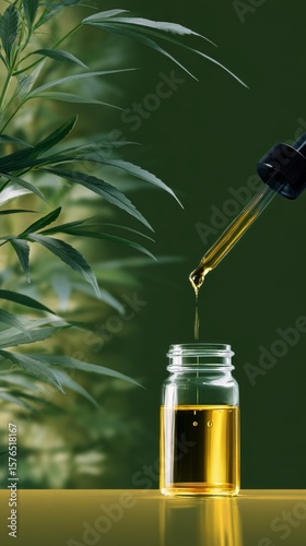 Natural Oil Extraction Process Using Dropper and Plant Leaves Indoors
