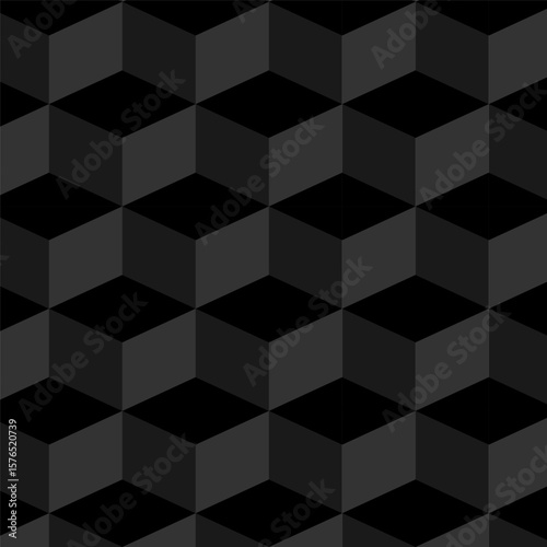 Pattern in gray tones. Geometric background. Seamless 3D gray background. Wrapping, wallpaper, fabric